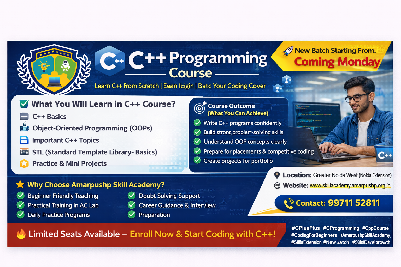 💻 C++ Programming Course – Amarpushp Skill Academy